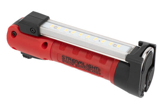 Streamlight Strion Switchblade handheld flashlight comes in red and a rechargeable USB cable